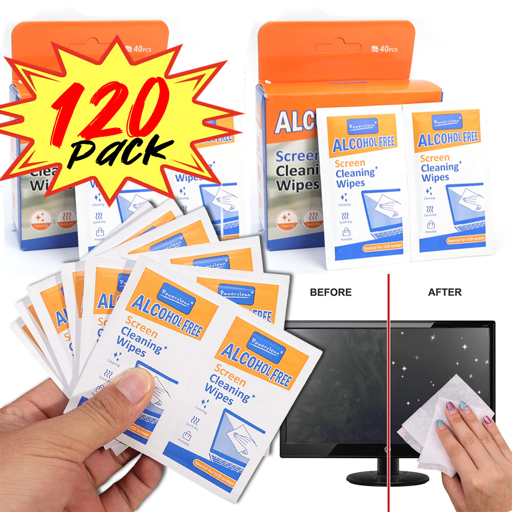 Monitor Cleaning Kit - 10-120 قطعة من مناديل تنظيف الشاشات