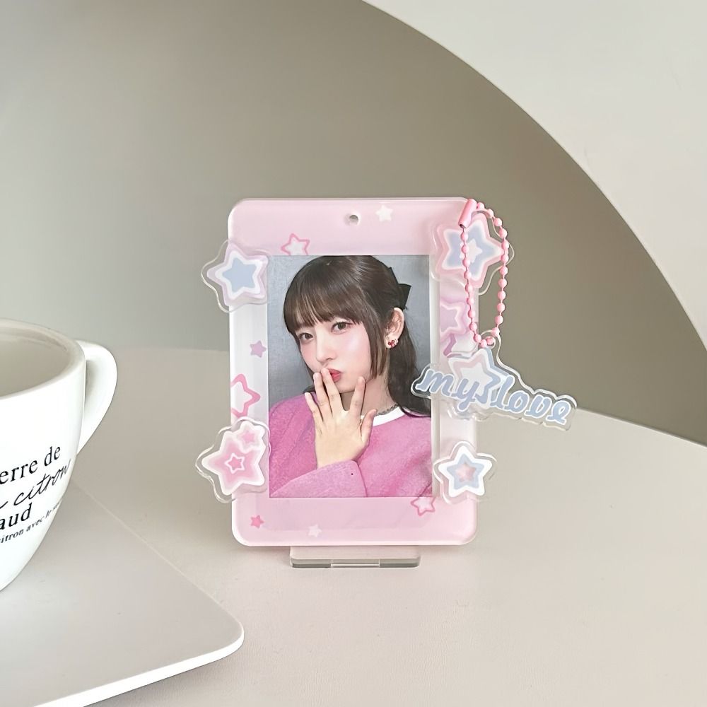 حامل بطاقات بتصميم كوري لتزيين - مراجعة Desk Setup Photo وسعره