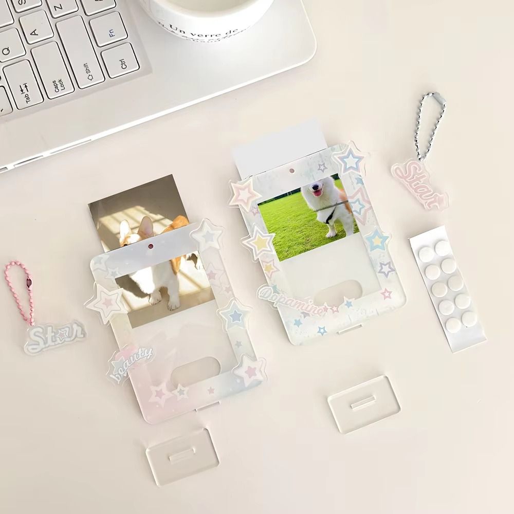 حامل بطاقات بتصميم كوري لتزيين - مراجعة Desk Setup Photo وسعره