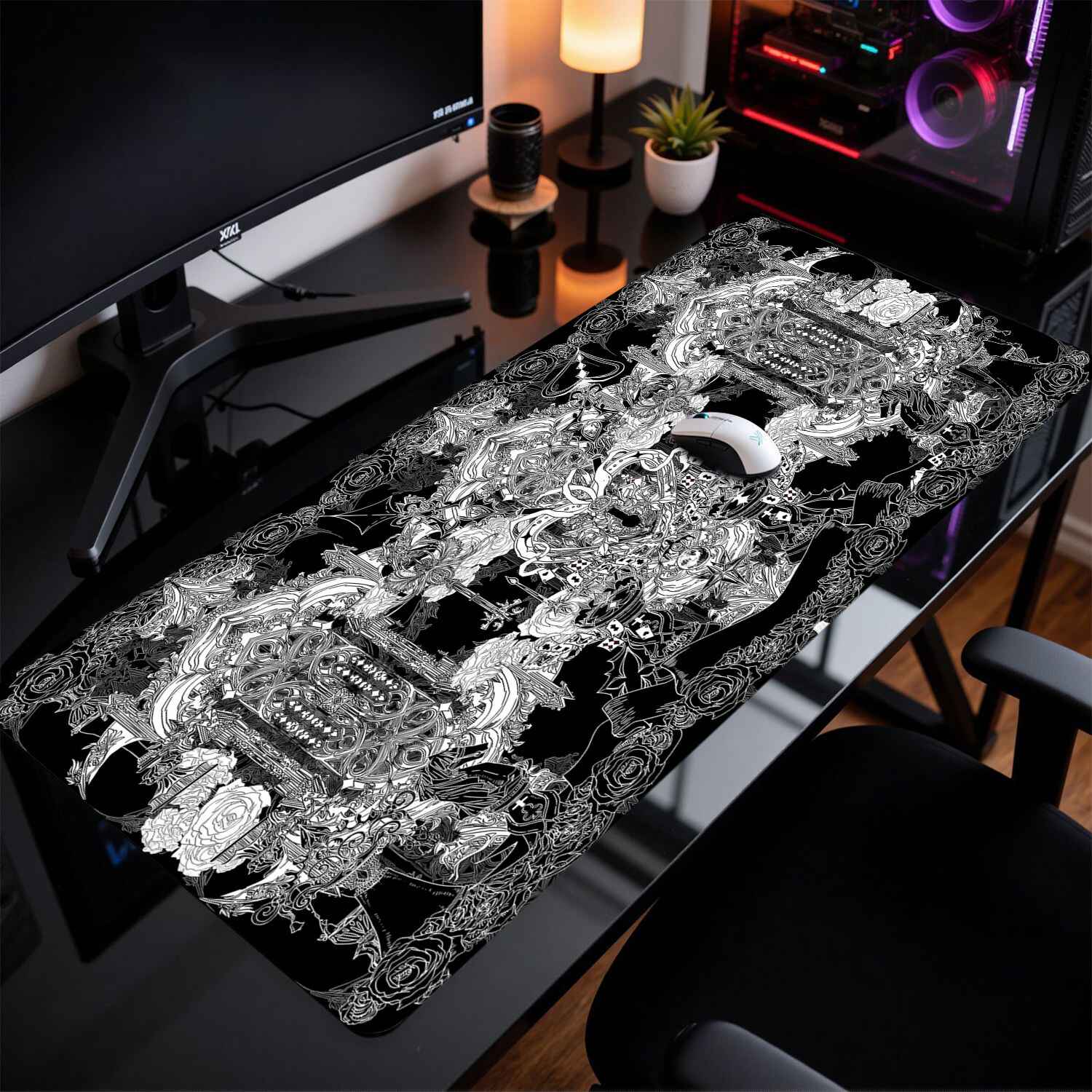 لوحة ماوس بتصميم مبنى قوطي من  - مراجعة Desk Setup Rug وسعره