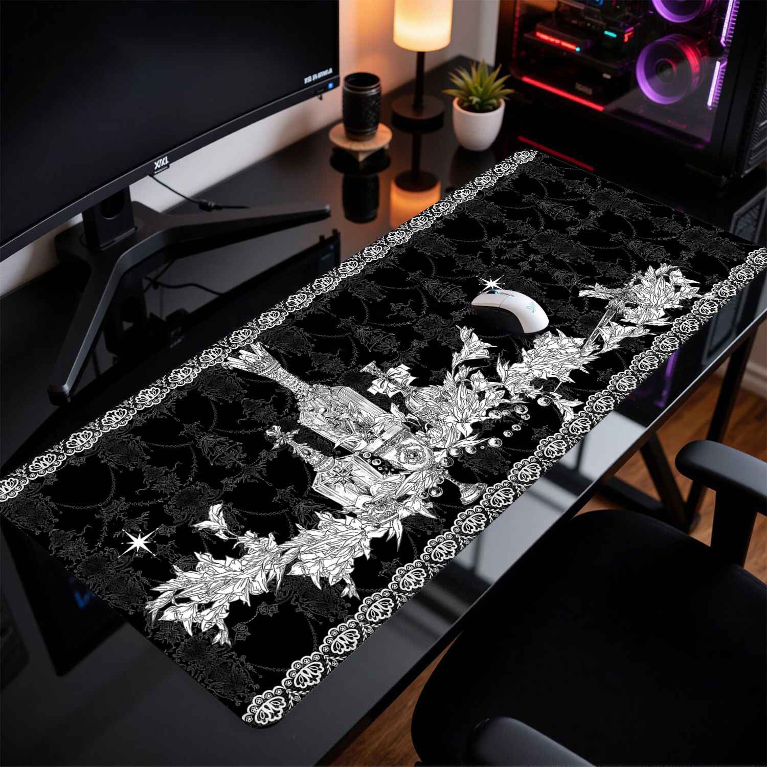 لوحة ماوس بتصميم مبنى قوطي من  - مراجعة Desk Setup Rug وسعره