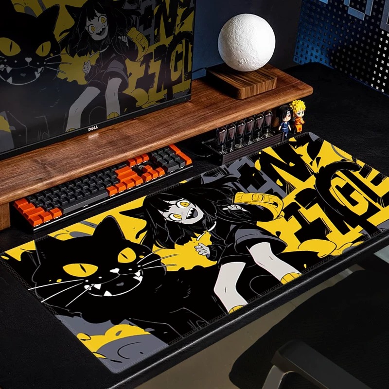 لوحة ماوس للألعاب بتصميم قطة س - مراجعة Desk Setup Anime وسعره