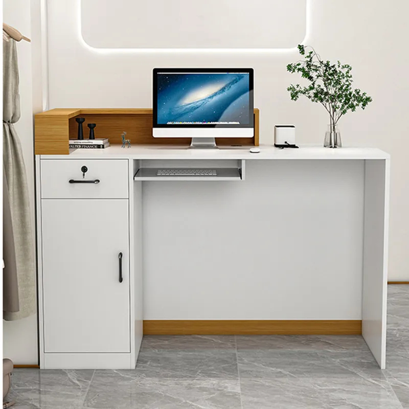 مكتب استقبال خشبي مخصص للفنادق - مراجعة Desk Setup Modern وسعره